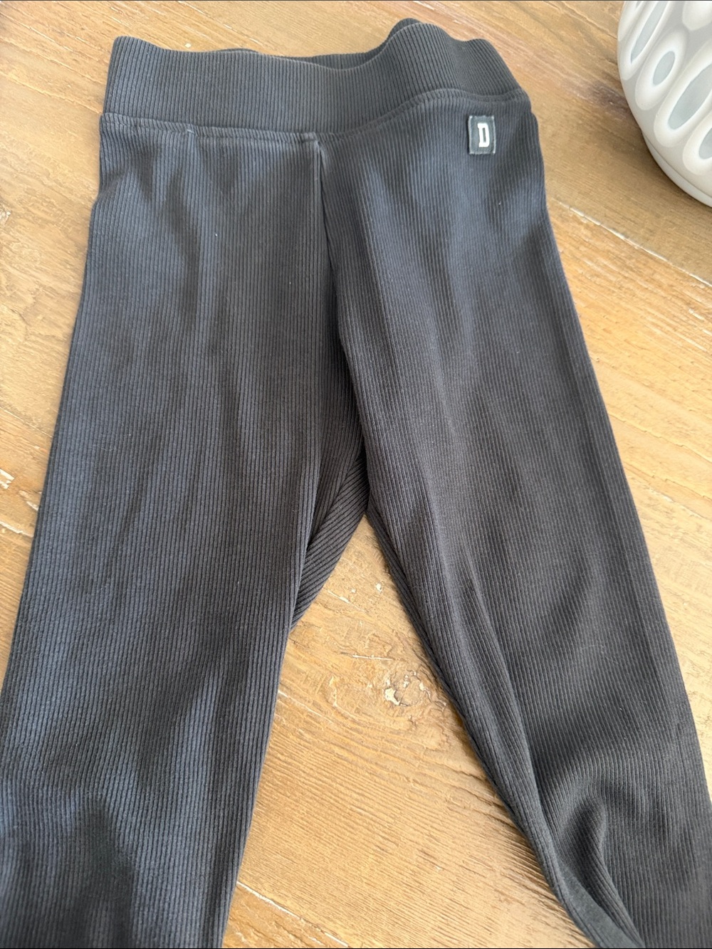 Zara Kids Ribbed Black Leggings